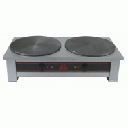 Crêpière électrique double - plaque en fonte microsillonnée haute qualité FG 200 - SOFRACA Crêpière électrique double - plaque en fonte microsillonnée haute qualité FG 200 - SOFRACA