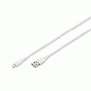 DIGITUS Câble de connexion Lightning en silicone, USB-A - Lightning 1m, blanc, Lightning - USB-A, 1 m, blanc - blanc 4016032495895