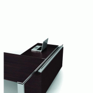 Ensemble de direction X7 avec plateaux en verre blanc - Officity. - 190, Blanc, Gauche_0