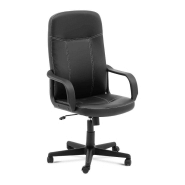 Fauteuil chaise de bureau classique dossier en cuir synthÉtique confortable 100 kg noir 14_0006006