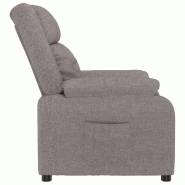Fauteuil inclinable Taupe Tissu Modèle Serviane - 8720287142515