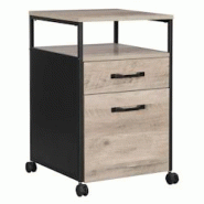 Helloshop26 - Caisson de bureau 2 tiroirs placard de rangement mobile avec roulettes emplacement ouvert style industriel 66 cm grège 12_0001502 - 300 Helloshop26 - Caisson de bureau 2 tiroirs placard de rangement mobile avec roulettes emplacement ouvert style industriel 66 cm grège 12_0001502 - 300