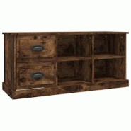 Helloshop26 - Meuble TV multimédia étagère télévision buffet téléviseur salle à manger salon chambre chêne fumé 102 x 35,5 x 47,5 cm 02_0027 Helloshop26 - Meuble TV multimédia étagère télévision buffet téléviseur salle à manger salon chambre chêne fumé 102 x 35,5 x 47,5 cm 02_0027