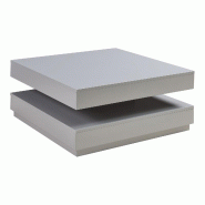 Helloshop26 - Table basse console d'appoint 76 x 76 x 38 cm gris clair 03_0010793 - 3000225414733