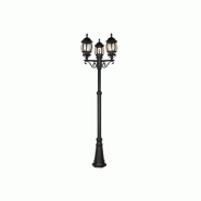 Lampadaire 3xE27, max. 60W, IP44, Fonte d'Aluminium Noir Mat - Trio - Elvo - noir 4017807543841