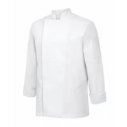 METRO Professional Veste de cuisine, polyester / coton, avec manches longues, pour hommes, taille L, blanc / gris - L blanc polyester 256992 METRO Professional Veste de cuisine, polyester / coton, avec manches longues, pour hommes, taille L, blanc / gris - L blanc polyester 256992