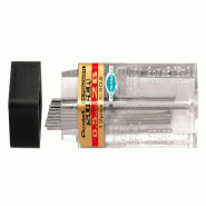 Pentel C505-2B Etui de 12 Mines 0,5 mm 2B - noir plastique 3474370505040