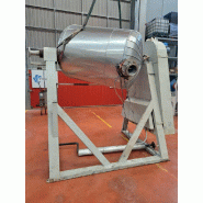 Sécheur incliné de 1 000 litres avec pompe à vide, pompe à huile thermique, filtre à manches et système de chauffage électrique par huile thermique - référence                        :                         c13083