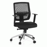 Siège de bureau / siège pivotant NET 90 tissu filet / tissu noir / noir hjh OFFICE - noir polyester 657284