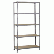 SimonRack Étagère Rangement 2000x1100x300 mm, 5 niveaux, plateaux en bois, charge 200 kg par niveau, Gris - Maderclick - métal 8425437077807