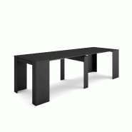SKRAUT HOME Table console extensible, 260, Pour 12 personnes, Table à Manger, Noir - noir Bois manufacturé 281_17 SKRAUT HOME Table console extensible, 260, Pour 12 personnes, Table à Manger, Noir - noir Bois manufacturé 281_17
