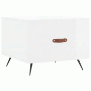 VidaXL Table basse blanc brillant 50x50x40 cm bois d'ingénierie Modèle Aero Confort Pro - 829336