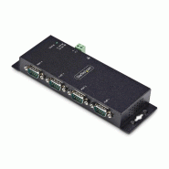 Adaptateur série vers Ethernet StarTech 4P, convertisseur IP LAN vers RS232 DB9 - I43-SERIAL-ETHERNET