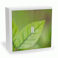Armoire à rideaux avec décor nature - EasyOffice. - Feuille, Basse_0