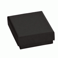 Boîte cadeau noire en carton épais - L6xP4.5xH2.8cm - par 12