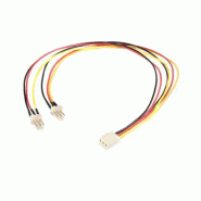 Cble d'alimentation en Y pour ventilateur Molex de 30 cm - Cble répartiteur 1x TX3 (F) vers 2x TX3