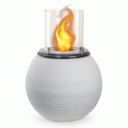 Divina Fire Cheminée au bioéthanol brasero de jardin au sol pour intérieur extérieur BOTTICELLI Blanc Perle d.40 x h54 - blanc 8055829981766