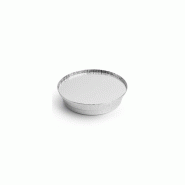 Emballage Alimentaire en Aluminium 1000ml Rond avec Couvercle 100un - 6621367