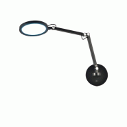Fabas Luce Regina - Applique murale ronde réglable - Applique murale LED 9W à intensité variable CCT (3000K, 4000K, 5000 K, 6000K) - Noir - noir 80