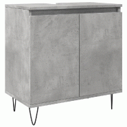 Helloshop26 - Armoire de bain moderne avec grand espace de rangement 58 x 33 x 60 cm en bois d'ingénierie gris béton 02_0051096 - gris Bois massif 3
