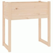 Helloshop26 - Jardinière bac lit surélevé plantes fleurs terrasse jardin 78 x 40 x 81 cm bois massif de pin marron 02_0037858 - 3000213979466