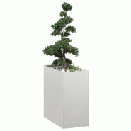 Helloshop26 - Jardinière design moderne jardin balcon 40 x 80 x 80 cm avec fond ouvert en acier inoxydable 02_0051560 - vert inox 3000236980166