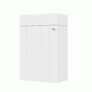 Merax meuble vasque mural 41x23x62.5 cm, meuble de salle de bain étroit avec vasque céramique, porte Soft-Close, blanc - blanc multi-matériau N877P