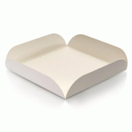 Packissimo carrés rainés blancs en carton 9,5 x 9,5 x hauteur 4*2 cm par 250 pièces - blanc en carton 3660761013779