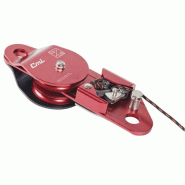 Poulie auto-bloquante double - 2 poulies de 75 mm - Aluminium anodisé - 3000 kg