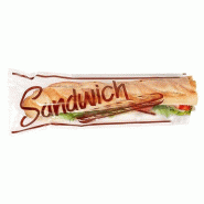 Sacs sandwich transparent / marron 50µ 140x350mm - par 500