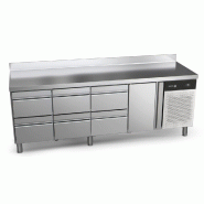 Table réfrigérée positive 4 compartiments (6x1/2 et 1) 581L avec tiroirs Concept 700 Gastronorm Fagor Professional - avec pieds