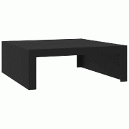 VidaXL Table basse noir 100x100x35 cm bois d'ingénierie Modèle Apex Essence Élite - 808568