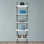 Élément de départ Global noir 5 tablettes blanc L60xH240cm