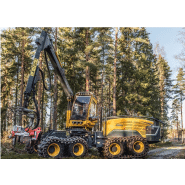 Abatteuse à huit roues conçue pour minimiser la pression au sol sur les terrains fragiles - eco log 688e