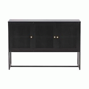 Buffet 3 portes en acier Malla noir Venture Home - noir 7350118419311 Buffet 3 portes en acier Malla noir Venture Home - noir 7350118419311