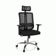 Chaise de bureau / Fauteuil pivotant ZH 200 Tissu maille noir hjh OFFICE - noir polyester 719221