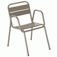 Fauteuil aluminium Avignon - MARRON Fauteuil aluminium Avignon - MARRON