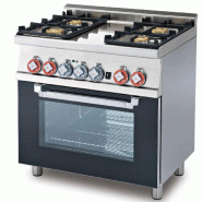 Fourneau gaz 4 feux sur four électrique multifonction 80 cm | MagicLotus 600 - Porte(s) vitrée(s)