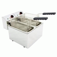 Friteuse electrique 5+5 litres de table - 355x495x325 mm - 4400 W 230/1V - 4455550V Eurast - inox 4455550V Friteuse electrique 5+5 litres de table - 355x495x325 mm - 4400 W 230/1V - 4455550V Eurast - inox 4455550V
