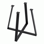Helloshop26 - Pied de table pour salle à manger acier 72 x 80 x 80 cm noir 03_0010261 - noir acier 3000225129187