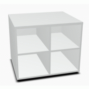 Meuble de rangement pour imprimante - MDD - Argent_0