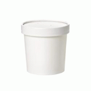 Packnwood FHC - 250Pcs - Pot carton blanc chaud et froid avec couvercle carton - H85mm 350ml - blanc en carton 210SOUPCO13 Packnwood FHC - 250Pcs - Pot carton blanc chaud et froid avec couvercle carton - H85mm 350ml - blanc en carton 210SOUPCO13