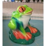 Pataugeoire : figurines enfant Athalia - grenouille, pélican, poisson, castor, tortue, bonhomme geyser, hippocampe_1
