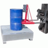 Pince à fût automatique universelle 250-500 kg - Charge admissible : 250 kg pour fût plastique et 500 kg pour fût métallique