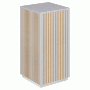 Podium 1 porte push-pull Vertigo T01 MDF naturel et noyer clair 45x45x90cm