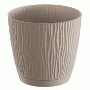 Prosperplast - Pot SANDY P 3,3 L - 18,8x18,8x17,5 cm, coloris Mocca - marron plastique polypropylène ZA3940