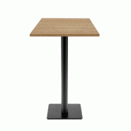 RestooTab - Mange-debout Milan T 50x50cm décor chêne miel - marron fonte TB-MITFF-5050M-CH.MIEL