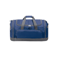 Sac de sport - plusieurs compartiments zippés - bandoulière réglable - polyester 600D - bleu foncé