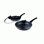 San Ignacio - Ensemble de poêles Ø22/26 cm en aluminium forgé compatible induction Ican - aluminium Q4322