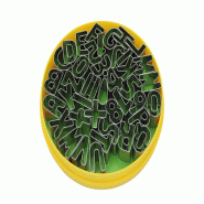 Schneider Emporte-pièces - Décoration en set "Lettres et chiffres", 40 pièces, hauteur : 25 mm, acier inoxydable - inox 199660
